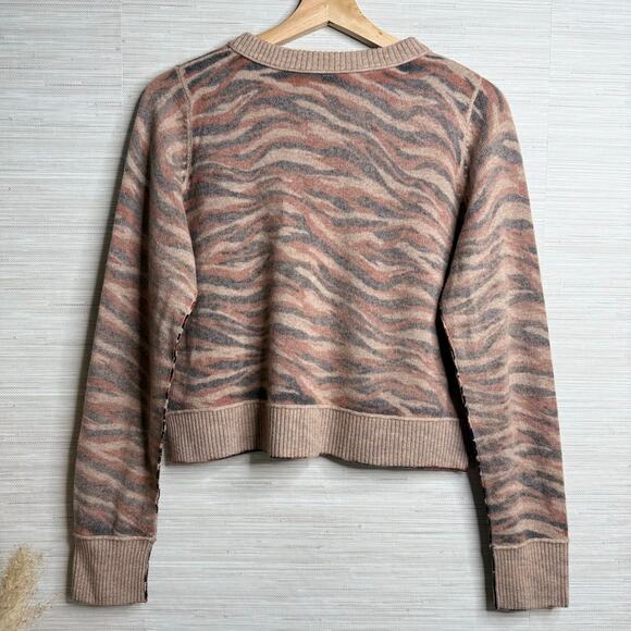 Free People cardigan sweater wool cashmere cozy warm boho print Small - Picture 5 of 7